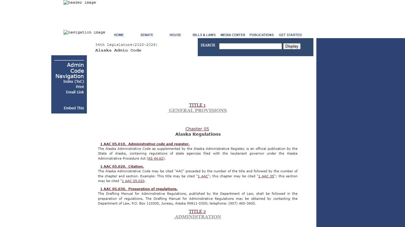 Alaska Admin Code